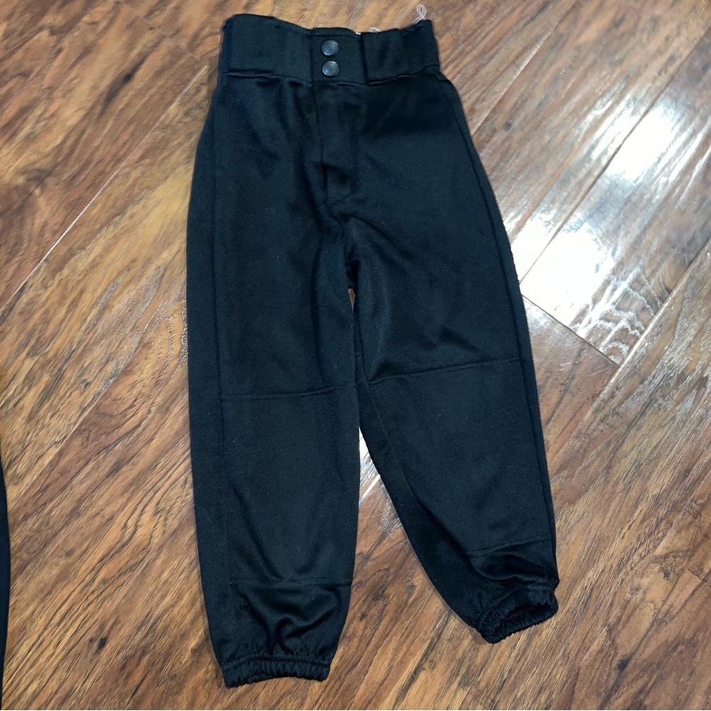 adidas & Rawlings Kids Black Softball Pants - Picture 2 of 11